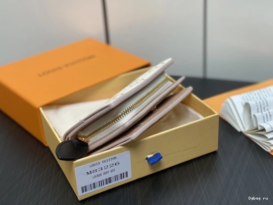 way LOUIS WALLET-11*8.5*3.5cm VUITTON milky 0713